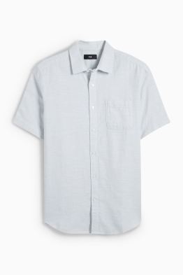 Camicia - regular fit - collo all'italiana