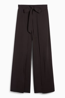 Pantaloni estivi - vita alta - gamba larga
