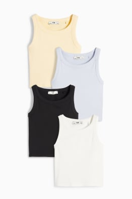 Lot de 4 - tops - côtelés