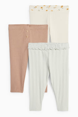 Confezione da 3 - leggings neonate - a coste