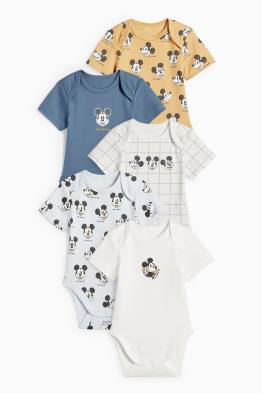 Lot de 5 - Mickey Mouse - bodys bébé