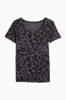 Basic-T-Shirt - Leo-Print