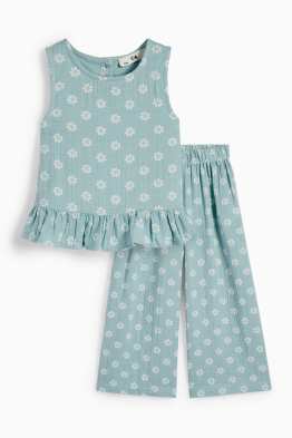 Bloem - set - topje en broek - 2-delig