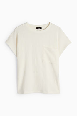 Basic T-shirt - met structuur