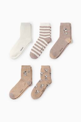 Pack de 5 - calcetines con dibujo - Snoopy