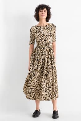 Robe Fit & Flare avec ceinture - imprimé léopard