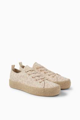 Espadrille-sneakers - luipaardprint