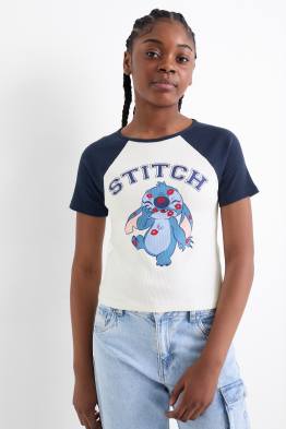 Lilo i Stitch - koszulka z długim rękawem - w prążki