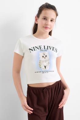 Gato - camiseta de manga corta