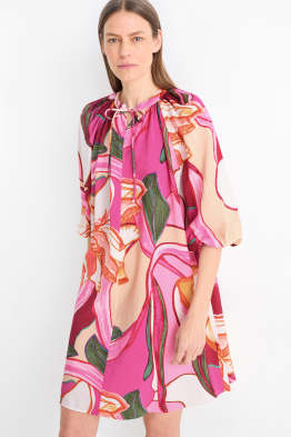 Robe de coupe évasée - à fleurs