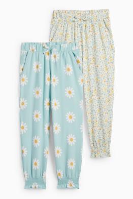 Multipack 2er - Jersey-Hose - geblümt