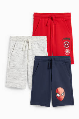 Lot de 3 - Spider-Man - bermudas en molleton