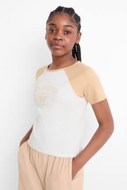 Mariposa - camiseta de manga corta - de canalé