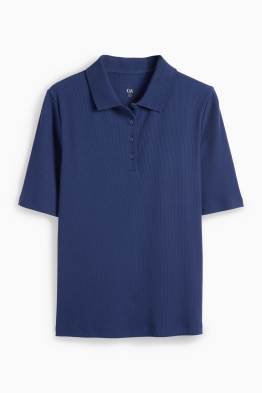 Basic poloshirt - ribstof