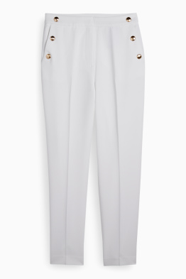 Spodnie materiałowe - wysoki stan - tapered fit