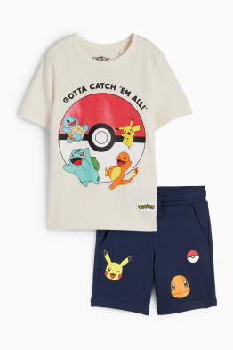 Pokémon - ensemble - T-shirt et short - 2 pièces