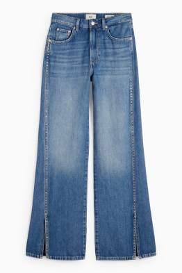 Jeans a gamba larga - vita media