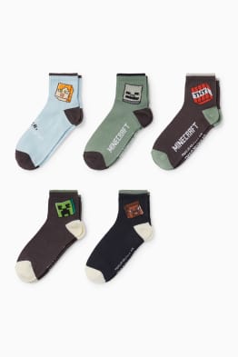 Paquet de 5 - Minecraft - mitjons amb dibuix