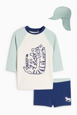 Tigre - tenue de bain UV pour bébé - LYCRA® XTRA LIFE™ - 3 pièces