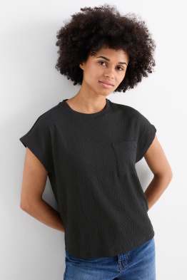 Basic T-shirt - met structuur