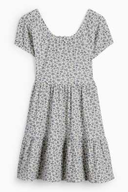 Dress - floral - textured
