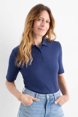 Basic poloshirt - ribstof