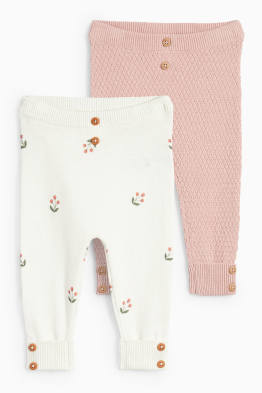 Paquet de 2 - floretes - leggings de punt per a nadó