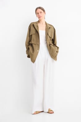 Linnen broek - high waist - wide leg