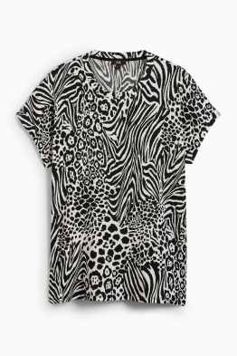 T-shirt - à motif - texturé