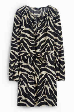 Robe évasée - à motif