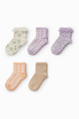 Multipack 5er - Blume - Socken mit Motiv