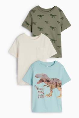 Lot de 3 - dinosaures - T-shirts