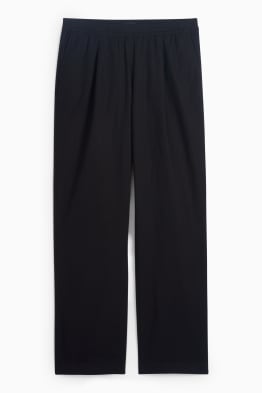 Pantalon en toile - high waist - straight fit - lin mélangé