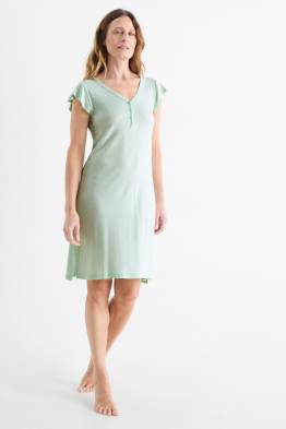 Chemise de nuit en viscose - à pois