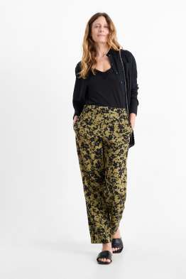 Pantalons de tela - high waist - tapered fit - de flors