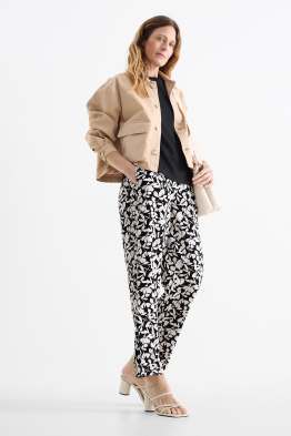 Pantalons de tela - high waist - tapered fit - de flors