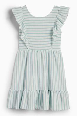 Robe - à rayures - texturé