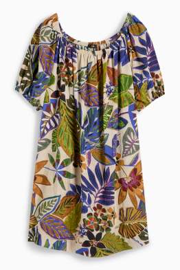 Robe évasée - à fleurs