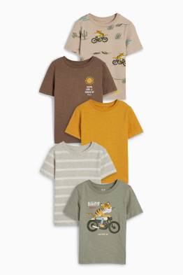 Lot de 5 - tigres et motos - T-shirts