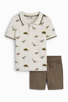 Dinosaure - ensemble - polo et short - 2 pièces