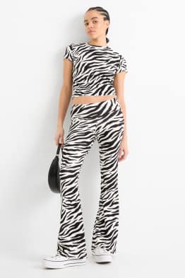 Flared leggings - patterned
