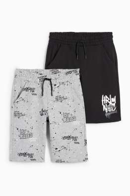 Multipack 2er - Graffiti - Sweat-Bermudas