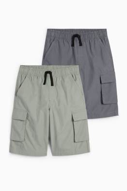Lot de 2 - shorts cargo