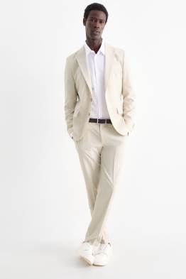 Oblekové kalhoty - slim fit - Flex - pruhované