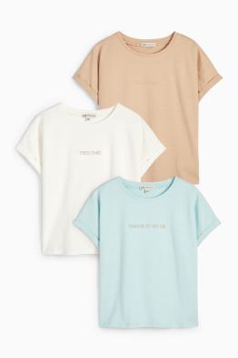 Set van 3 - opschrift - T-shirt