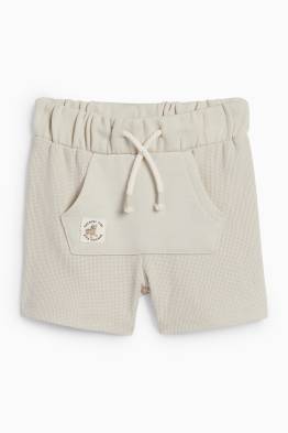 Leopard - Baby-Sweatshorts - strukturiert
