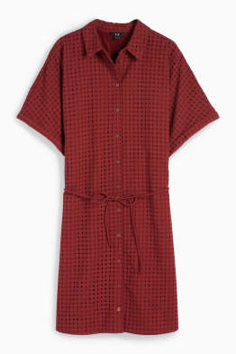 Robe-chemisier - broderie anglaise