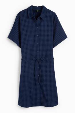 Robe-chemisier - broderie anglaise