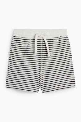 Basic sweat shorts - striped