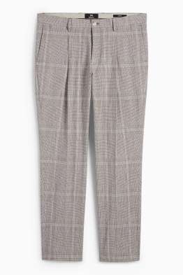 Pantalon de costume - regular fit - matière extensible - à carreaux
